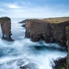 Sea stack and high cliffs near Yesnaby, Orkney, Scotland